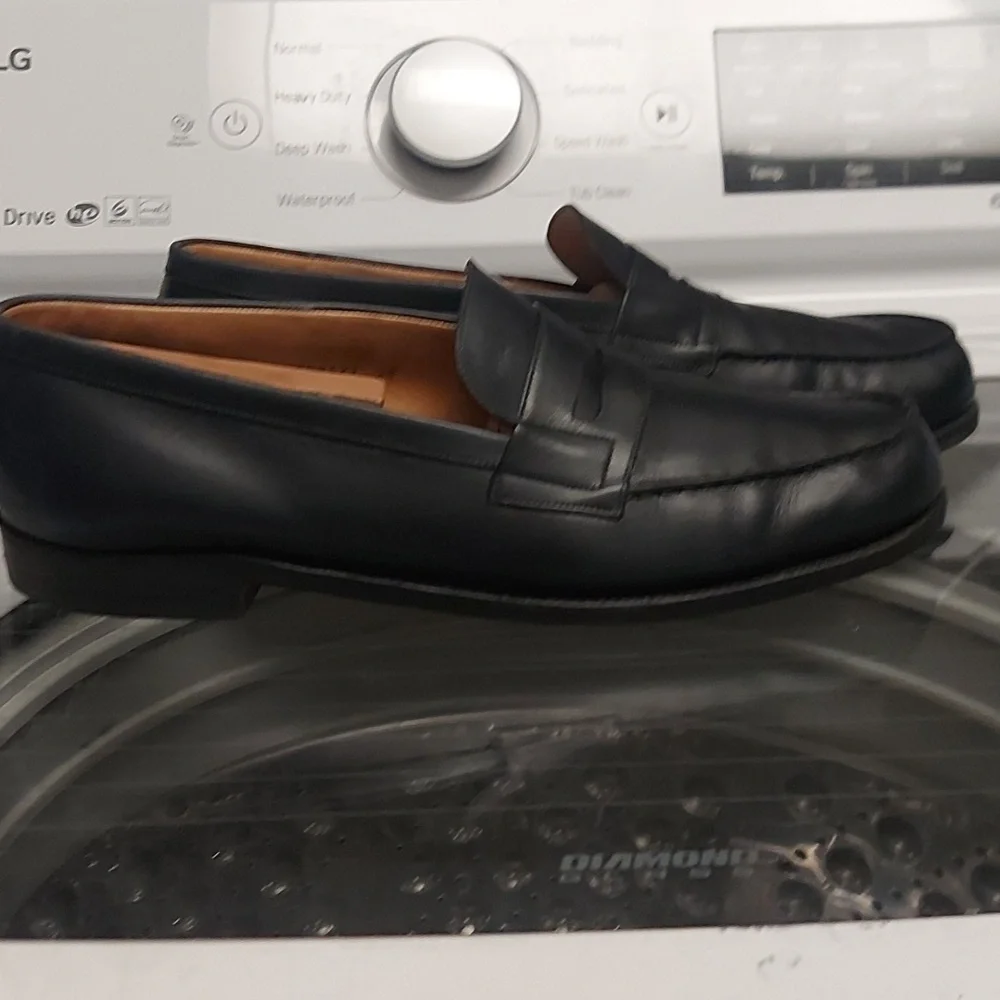 Classic J.M Weston Black Penny Loafers - Picture 4 of 16